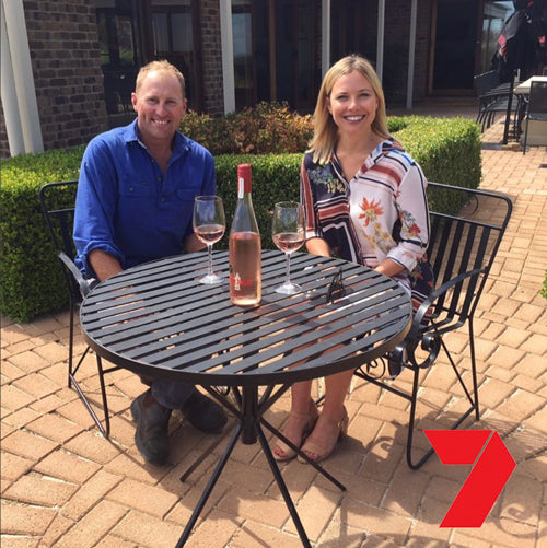 SA Weekender host Kelly Golding with Simon Tolley at the Lodge